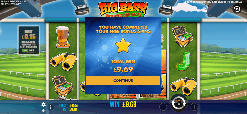 Betfred-10-free-spins-12.07.25 Outplayed July & August 2025 Results: £9.69 free spins win on Big Bass