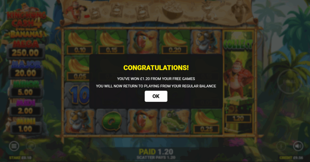 FreeSpins-160725 Small free spins win in Outplayed July & August 2025 update