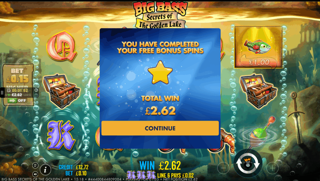 Midnite-10 free spins Free spins £2.62
