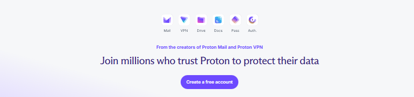 Proton encrypted file storage