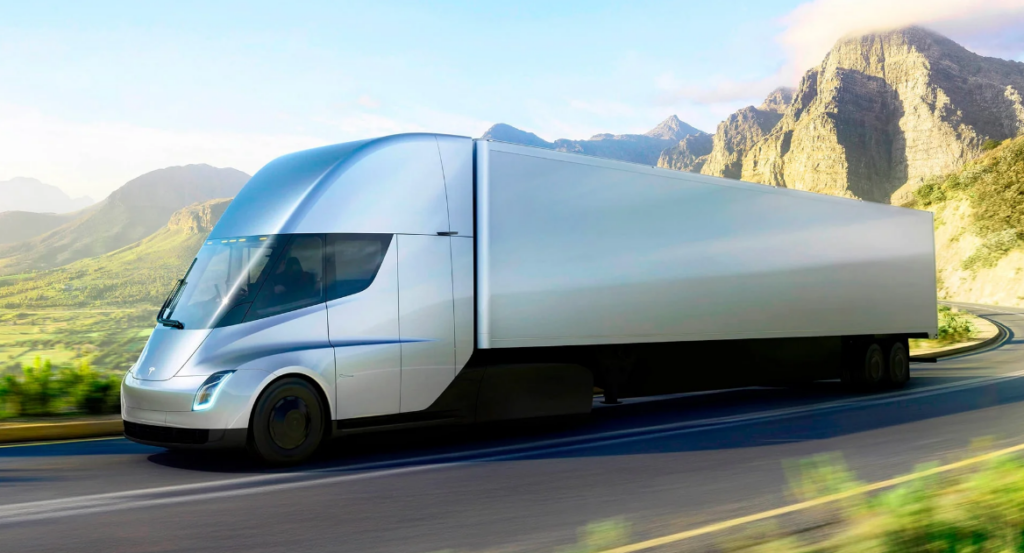 Tesla Semi truck in high-volume production